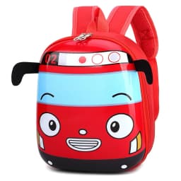 Cute 3D Cartoon Bus Kindergarten Children School Bag Backpack Girls Boys Satchel