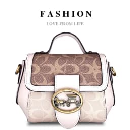 New minimalist and fashionable small handbag, contrasting color women's bag, high-end carriage crossbody bag, portable box bag