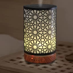 100ml Essential Oil Diffuser Aroma Diffuser Timing Function Hollow Ultrasonic Air Humidifier Smart Home Appliance with LED Light