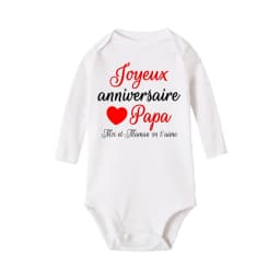Happy Birthday To You Dad Mom We Love You Baby Bodysuit Pattern Print Jumpsuit Long Sleeve Romper Holiday Party Baby Clothes