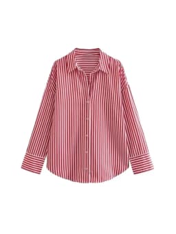 Oversized Poplin Shirts for Women, Long Sleeve, Button-up, Loose Female Blouses, Chic Tops, Fashion