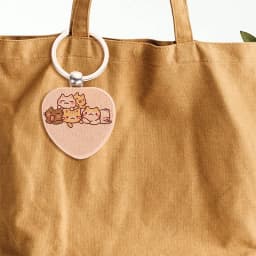 50Pcs Natural Wooden Key Ring Heart Anti Lost Wood Keychains