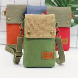 Mini Fabric Crossbody Bag, Color Contrast Cell Phone Bag, Vintage Shoulder Purse For Women Small Crossbody Bag New All-match