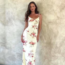 Sleeveless Floral Print Suspender Dress Summer Chic Female Beach Party Halter Dress Women's Fashion V-neck Slim Maxi Dresses