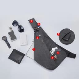 DIENQI Shoulder Bags for Men Thinlight Body Pocket Men's Crossbody Bag Multi-pocket Pouch Anti Theft Security Male Holster Bag