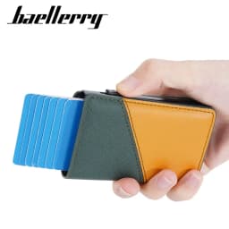 New RFID Mini Men Card Wallets Short Card Holders Slim Male Purses Popup Wallet Small Card Bag Man Money Clips