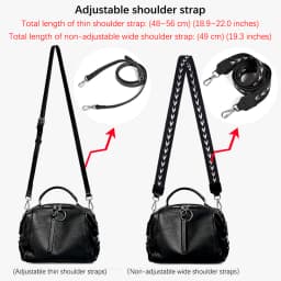 Zency Fashion Black Designer Shoulder Bag For Women 100% Genuine Leather Handbag Medium Size For Daily Life With Two Straps