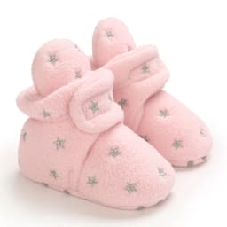 Sweet pink autumn and Winter Plush and Warm Baby Girl Cotton Shoes 0-18 Months Baby Walking Shoes