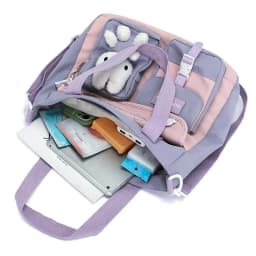 Tote Bag, Student Carrying Book Bag, Female Large Capacity Junior High School Student Tutoring Bag, Crossbody Backpack