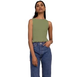 Yk2 Clothes Women Summer Frill Smocked Vest Sleeveless Shirred Ruffle Tank Top Slim Fit Elastic Tee Crop Tops