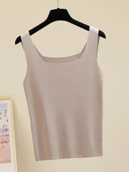 Summer Off Shoulder Tank Tops Women Fitness Short Camis Vest Female Knitted Sexy Square Collar Solid Crop Tops