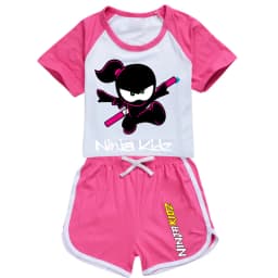 Ninja Kidz Kids Clothes Cotton Sport Tracksuits T-shirts Sweatshirt Suit Cartoon Pattern Set Teenager Baby Boys Girls Clothing