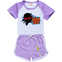 Ninja Kidz Kids Clothes Cotton Sport Tracksuits T-shirts Sweatshirt Suit Cartoon Pattern Set Teenager Baby Boys Girls Clothing