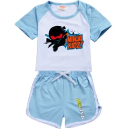 Ninja Kidz Kids Clothes Cotton Sport Tracksuits T-shirts Sweatshirt Suit Cartoon Pattern Set Teenager Baby Boys Girls Clothing