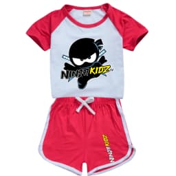 Ninja Kidz Kids Clothes Cotton Sport Tracksuits T-shirts Sweatshirt Suit Cartoon Pattern Set Teenager Baby Boys Girls Clothing