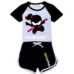 Ninja Kidz Kids Clothes Cotton Sport Tracksuits T-shirts Sweatshirt Suit Cartoon Pattern Set Teenager Baby Boys Girls Clothing