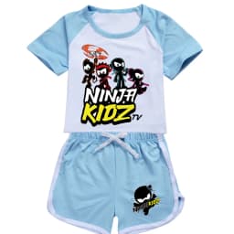 Ninja Kidz Kids Clothes Cotton Sport Tracksuits T-shirts Sweatshirt Suit Cartoon Pattern Set Teenager Baby Boys Girls Clothing