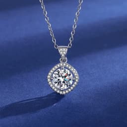 100% Real D Color Moissanite Pendant Necklace GRA Certificate for Women Wedding Bridal S925 Sterling Silver Fine Jewelry