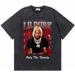 Washed Vintage Rapper Lil Durk Healing Tour T-shirt Men Women Hip Hop Fashion Oversized Tshirt Male Casual 100% Cotton T Shirts