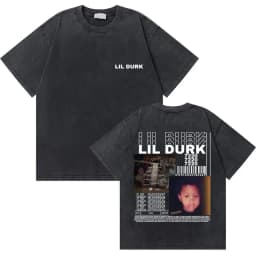 Washed Vintage Rapper Lil Durk Healing Tour T-shirt Men Women Hip Hop Fashion Oversized Tshirt Male Casual 100% Cotton T Shirts