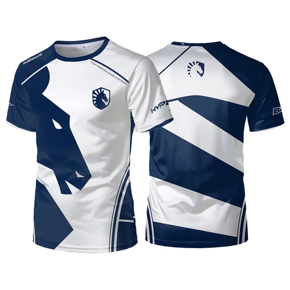 Liquid Team Team Uniforms CS:GO E-sports Competition Training Suits Men's Sports T-shirts Breathable Casual Oversized Tops Tees