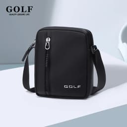 GOLF Mini Shoulder Bag Man Crossbody for Men Black Cross Bag Casual Slim Oxford Small Cell Phone Sling Messeng Bag Lightweight