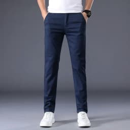7 Colors Summer Thin Men's Casual Pants Stretch Cotton Slim Fashion Business Trousers High Quality Male Clothes