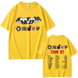 Rock Band Kmfdm Tour 97 Graphic T Shirts Men Women Vintage Gothic Punk T-shirt Unsiex Pure Cotton Casual Oversized Short Sleeve