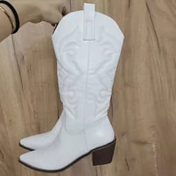 Gold Mid-calf Boots Woman Side Zipper Silver Pointed Western Cowboy Boots Retro Fashion Black Boots Plus Size 36-43 Women Boots