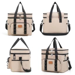 Multifunctional Double Layers Tote Cooler Lunch Bags for Women Men Large Capacity Travel Picnic Lunch Box with Shoulder Strap