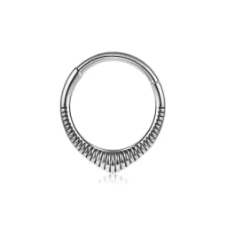 Tusk Flower Heart Waterdrop Moon Branch Chain Septum Piercing Daith Conch Hoop Earring Clicker Segment Ring 316 Surgical Steel