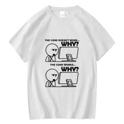 Men's T-shirt Cotton Blend Funny Programmer Print Summer Loose O-neck Cool for Men Short Sleeve T-shirt Male Tees High Quality