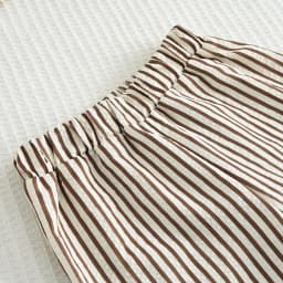 Bear Leader Khaki Vest+Striped Wide Leg Pants Summer Two-piece Set Daily Simple Sleeveless Children's Clothing for 3-7 Years Old