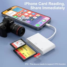 3in1 CF Card Slots Memory Card Reader for iPhone Camera Supports SD TF CF Flash Card Adapter Portable Micro SD Card Reader