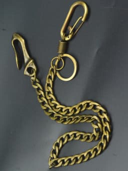 Gothic Chunky Bronze Jeans Wallet Chain Keychain Metal NK 10mm Spring Carabiner Buckle Clips Belt Chain U Hook