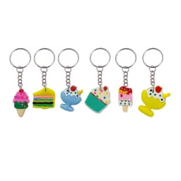 36pcs Cartoon Ice Cream Keychains Cute Ladies Bag Accessories Classroom Prizes Holiday Party Favors Back-to-School Gifts