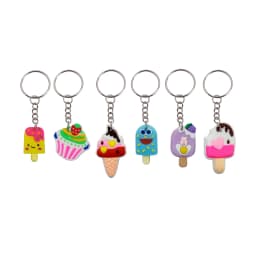 36pcs Cartoon Ice Cream Keychains Cute Ladies Bag Accessories Classroom Prizes Holiday Party Favors Back-to-School Gifts