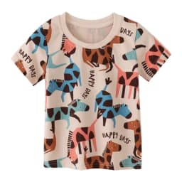 2025 Summer Children Boys T-shirts Cartoon Printed Short Sleeve Thin Cotton Baby Boys Shirts O-necck Versatile Kids Boys Tops