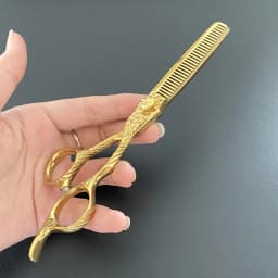 New Professional Japan 440C 6 '' Hair Cutting Scissors Flat Cutting Teeth Scissors Haircut Thinning Barber Haircutting Scissors