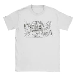 Petey's Lumon Map Severance T Shirt Men 100% Cotton Vintage T-Shirt Round Neck MDR Tee Shirt Short Sleeve Clothing Gift Idea