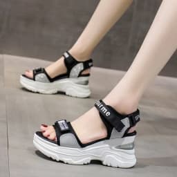 New Summer Ladies Sandals Platform Wedge Heels Shoes Casual Beach Heightening Slope with Women's Sports High Heels Sandals Girl
