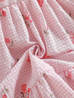 Dresses for Girl Summer Sleeveless Square Collar Print Floral Children's Dress Fashion Streetwear Costume