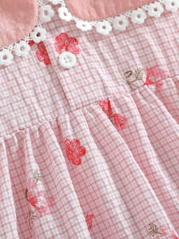 Dresses for Girl Summer Sleeveless Square Collar Print Floral Children's Dress Fashion Streetwear Costume