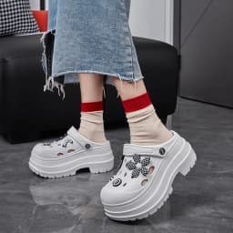 Women Chunky Platform Sandals Summer Garden Shoes Fashion Slippers Beach Non Slip High Quality Bathroom Bedroom Orginal Shoes