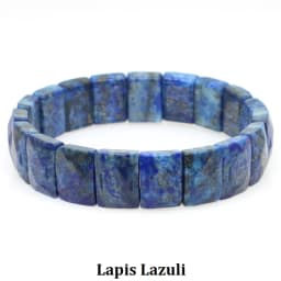 10x15mm Natural Stone Square Beads Bracelets for Women Men Healing Crystal Faceted Rectangle Stretch Bangle Wrist Jewelry Gifts