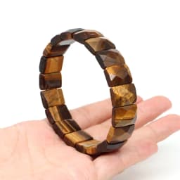 10x15mm Natural Stone Square Beads Bracelets for Women Men Healing Crystal Faceted Rectangle Stretch Bangle Wrist Jewelry Gifts