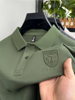 Designer's new fashionable short sleeve polo shirt men high-end brand embroidered T-shirt summer ice silk breathable casual top