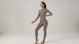 Yoga Set Women's Jumpsuits One-Piece Suit Leggings Zipper Long Sleeve Gym Push Up Workout Clothes Fitness Bodysuit Sportswear