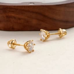 JoyceJelly 0.5-2CT Colorful Moissanite Screws Back Earrings for Women S925 Sterling Silver Jewelry Plated 18K 6 Prongs Ear-studs