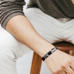 Ceramic Titanium Steel Hematite Magnetic Therapy Bracelet Strap Buckle Adjustable Bracelets With Regulator